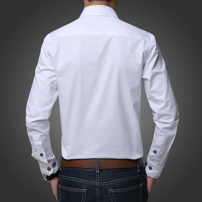 2021 Reserva Aramy new men's shirt printing cardigan slim long-sleeved social casual top embroidered high-quality shirt