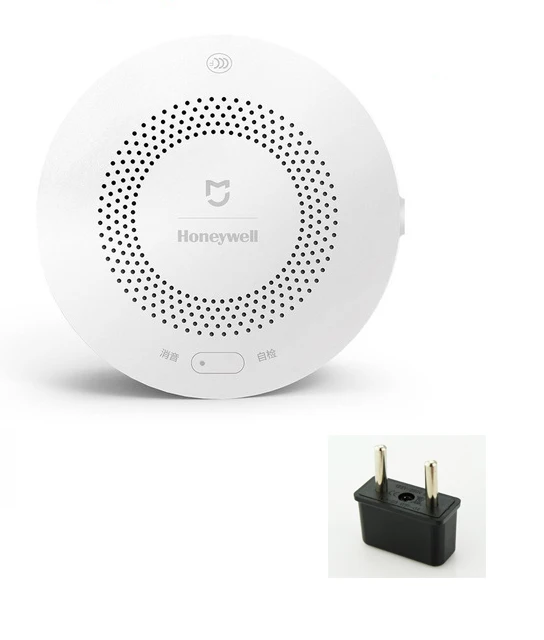 Add EU Plug Xiaomi газовый датчик сигнализации Honeywell детектор дыма мониторинг пожарной защиты потолок и стены легко установить приложение Mijia дистанционное управление - Цвет: Add EU Plug