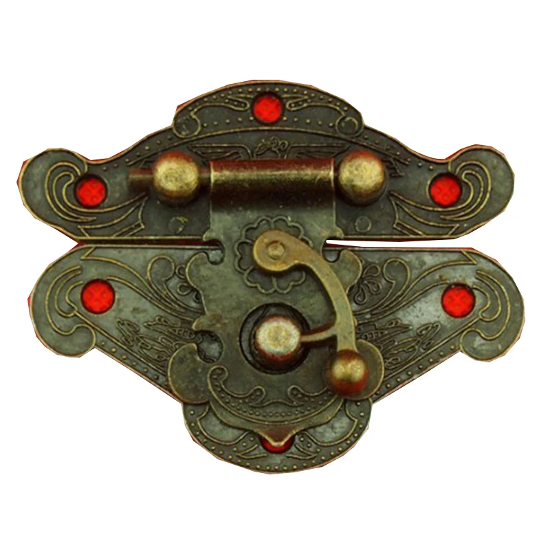 1 античный латунный Деревянный чехол с застежкой в винтажном стиле декоративные