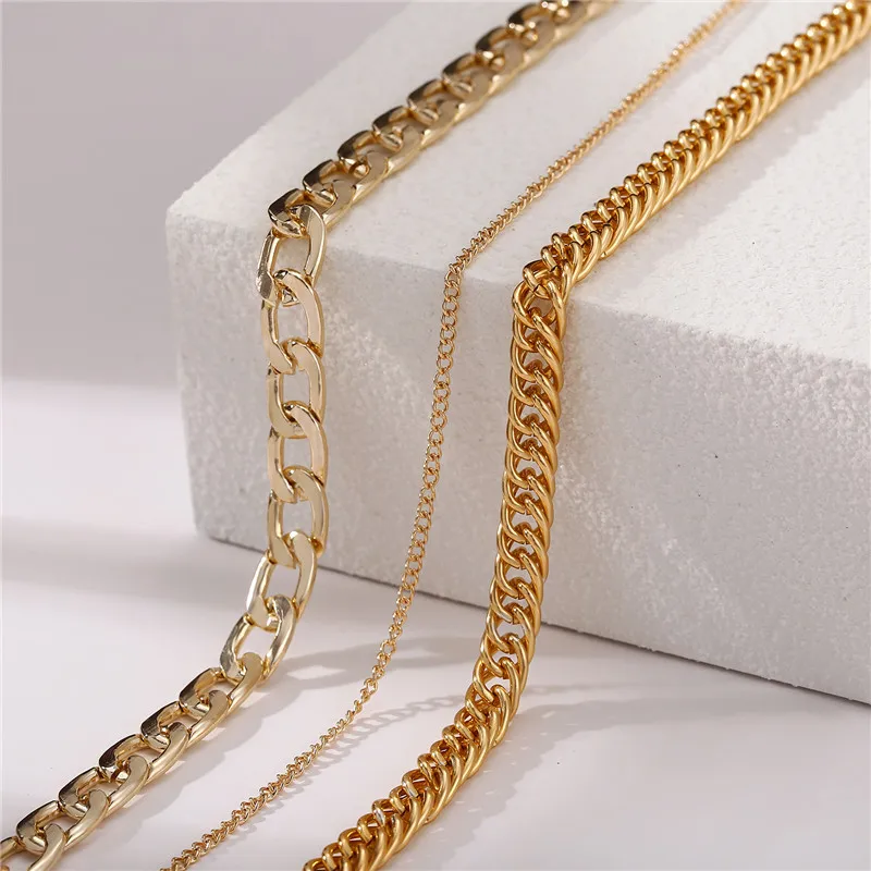 Модные многослойные браслеты на щиколотку из кубинской цепи для женщин браслет в