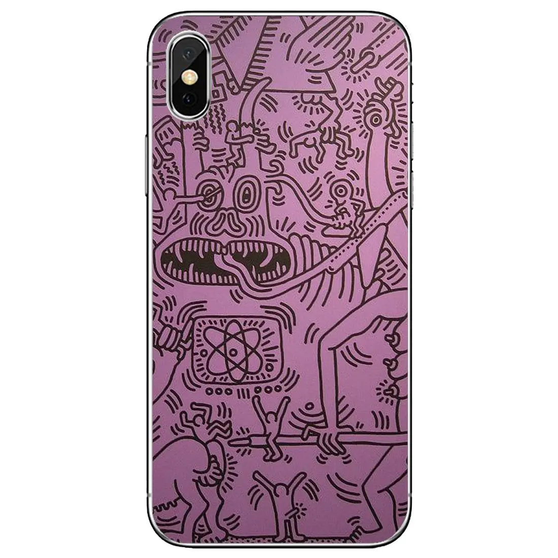 Чехол для телефона с цветным принтом Keith-Haring-Works Apple iPhone 10 11 12 Pro Mini 4S SE 5C 6 6S 7 8 X XR XS Plus