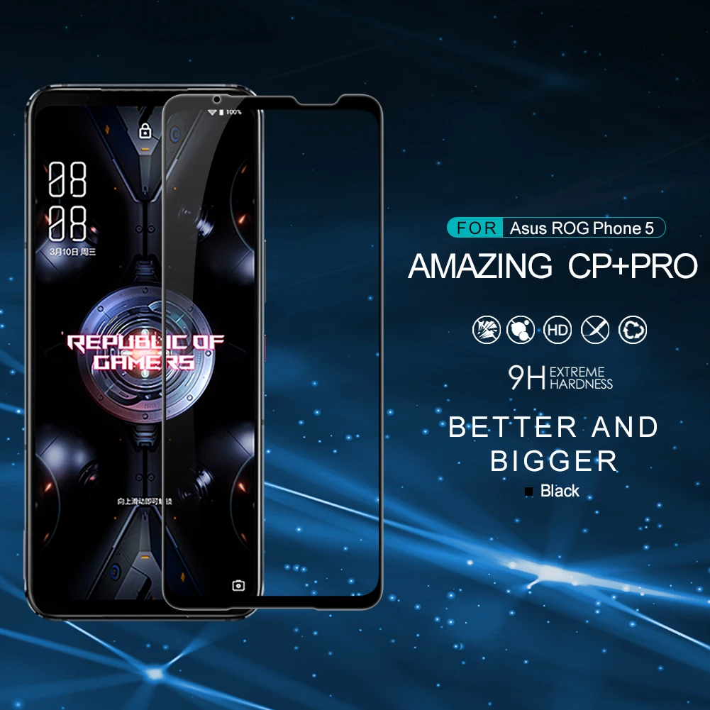 

Противоударное закаленное стекло для Asus ROG Phone 5 H + Pro, защитная пленка для экрана CP + PRO, Защитное стекло для экрана NILLKIN