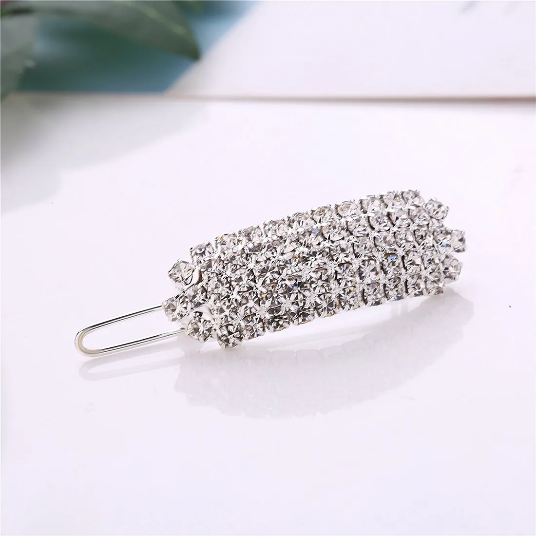 

Korean Simple Bow Hairpin U-shaped Hair Accessories Female Temperament Rhinestone Shiny Hairset Party Wedding Jewelry Gifts 2020
