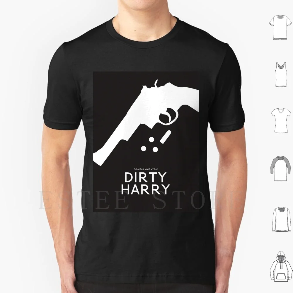 Грязный Гарри Футболка мужская хлопок 6xl грязный пистолет пули клинтт Eastwood |