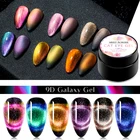 Магнитный отмачиваемый гель-лаки MEET ACROSS 9D Chameleon Гель-лак для ногтей с эффектом кошачий глаз, УФ-гель для ногтей, сияющий, 5 мл, черная основа