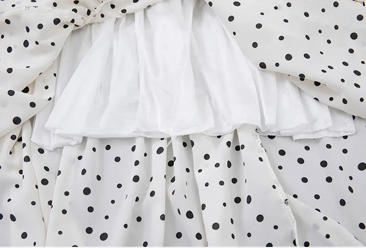 Faldas Mujer 2020 Spring/Summer A-Line Skirts Women High Waist Dot Chiffon Casual Jupe Femme Saias Bohemia Outwear | Женская одежда