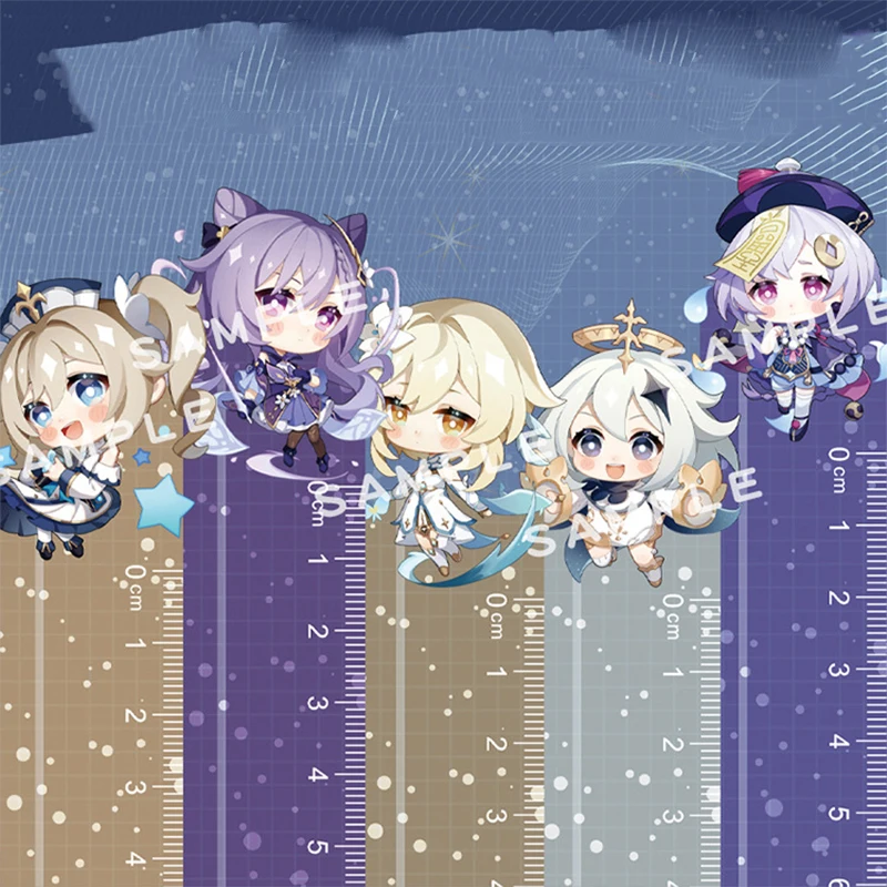 Anime Genshin Impact Cosplay New rule Element Weapon Deluxe Keychain Zhongli Albedo Ganyu Diluc Staff Pendant Collection Props