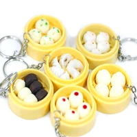 mini simulation characteristic food dumplings key chain cute charm bag keychain color random
