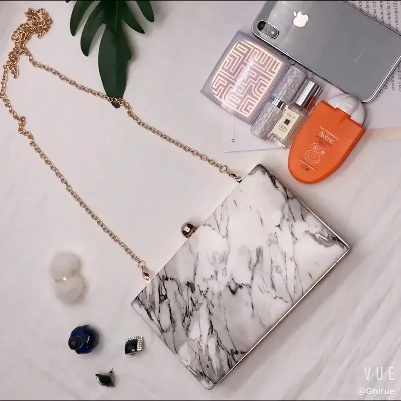 2019 Новый Marmont сумка Мрамор принт ужина Сумочка клатч Для женщин Винтаж элегантные