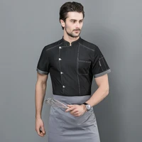 clothes short sleeve summer restaurant restaurant kitchen work clothes mens and womens youths breathable thin summer