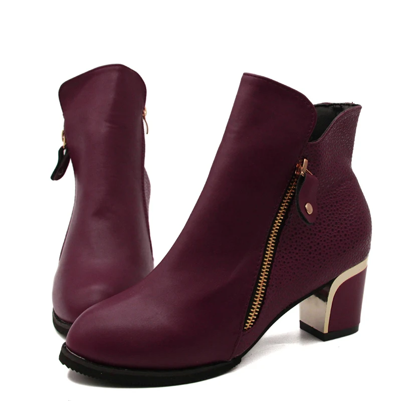 Модные женские ботинки Повседневная кожаная весенняя обувь на низком каблуке