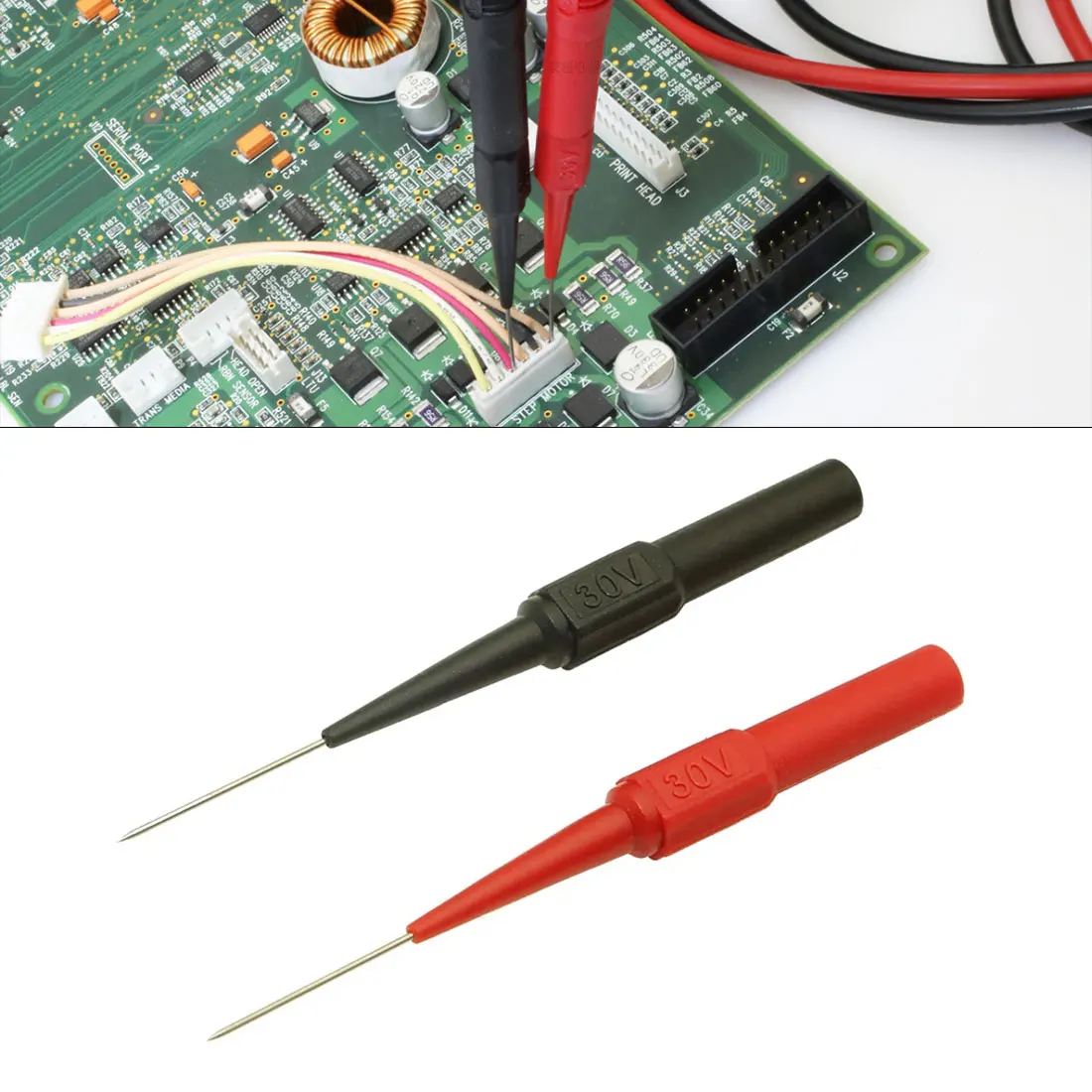 2 шт./компл. Медь Тесты зонда Нержавеющая сталь иглы Разъем для подключения к