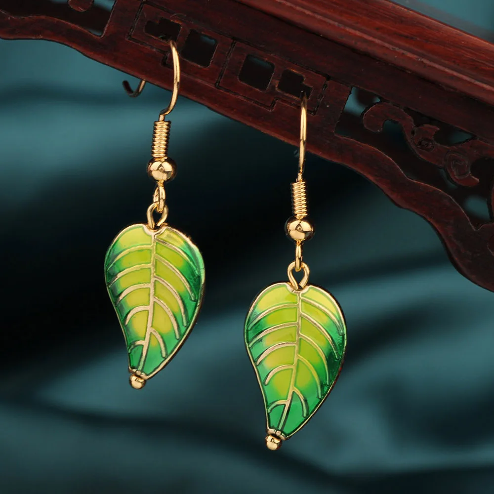 Китайские яркие этнические розовые и зеленые Перегородчатые небольшие висячие