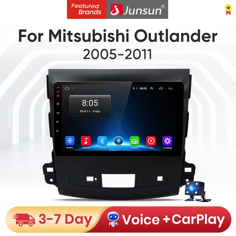 Junsun V1 4G + 64G 2din Android 10 автомобильное радио intelligente DVD Playe для Mitsubishi Outlander 3 xl 2005 2011