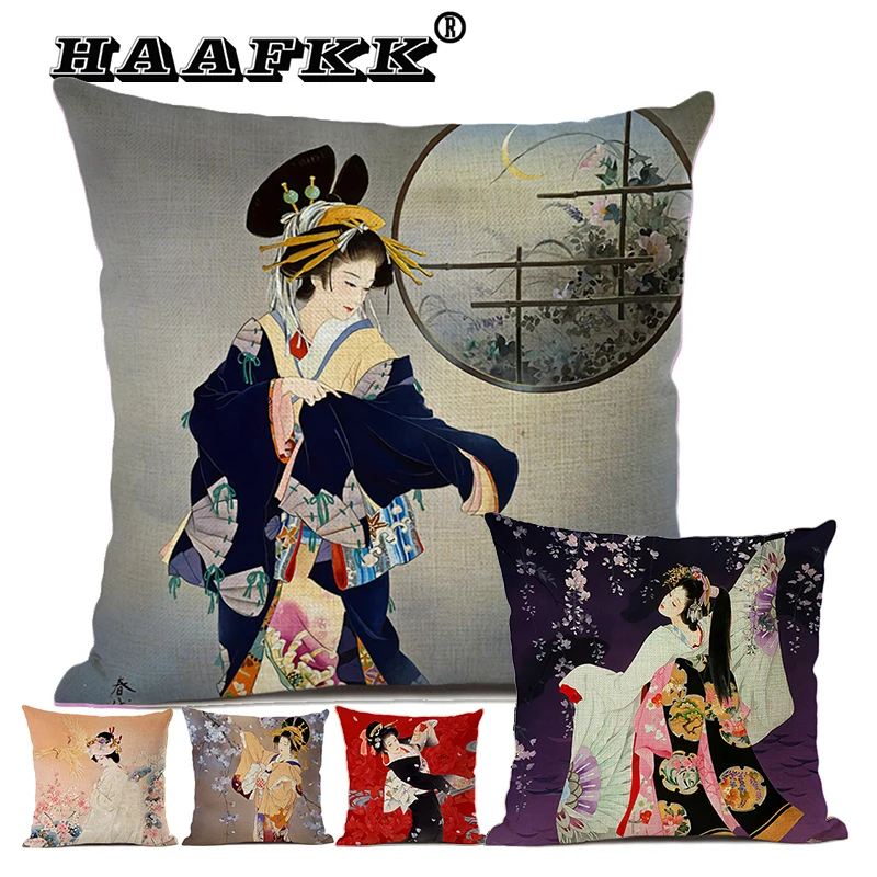 

Fashion Girl Decoration Living Room Sofa Cushion Cover 45x45cm Art Figure Pillow Household Pillow Outdoor Decoration