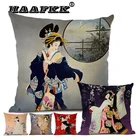 Модное украшение для девушек, наволочка для дивана в гостиную, 45x45 см, арт-фигурка, подушка, украшение для улицы