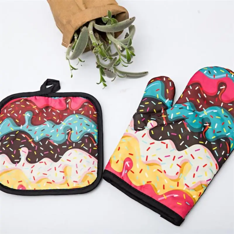 Милые модные Прихватки для духовки пончики мороженого изоляционный коврик