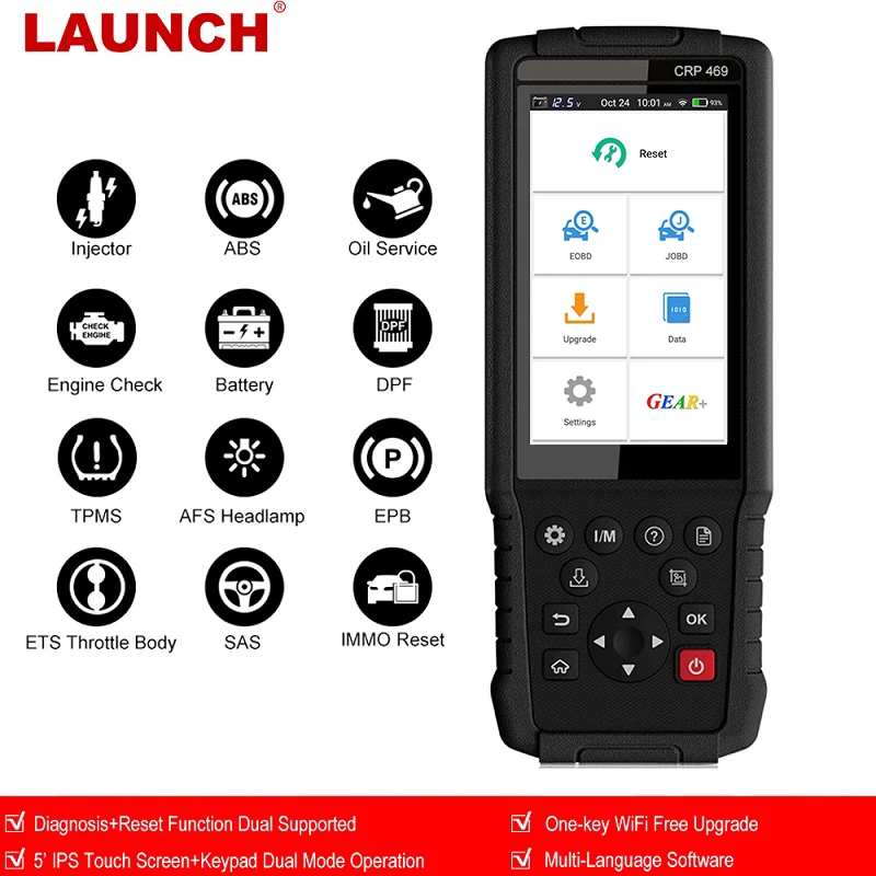 Считыватель кодов двигателя LAUNCH X431 CRP469 автомобильный диагностический