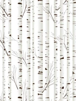 peel and stick removable handpainting watercolor blackwhite birch tree self adhesive prepasted wallpaper for bedroom wall decor