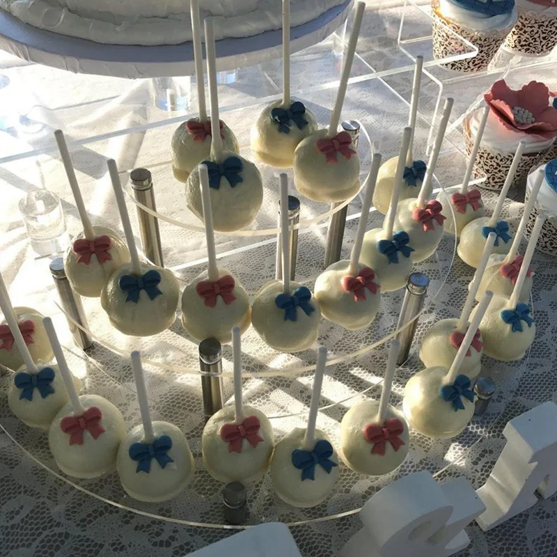 

3-Tier Clear Acrylic Semicircle Round Cupcake Dessert Display Stand