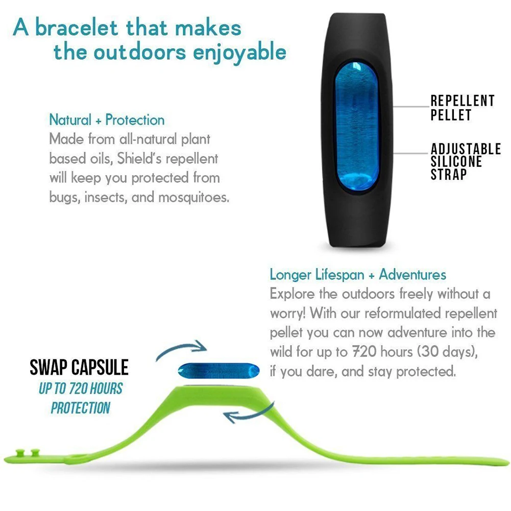 5 шт. анти москитный репеллент браслет на запястье насекомое замок означает