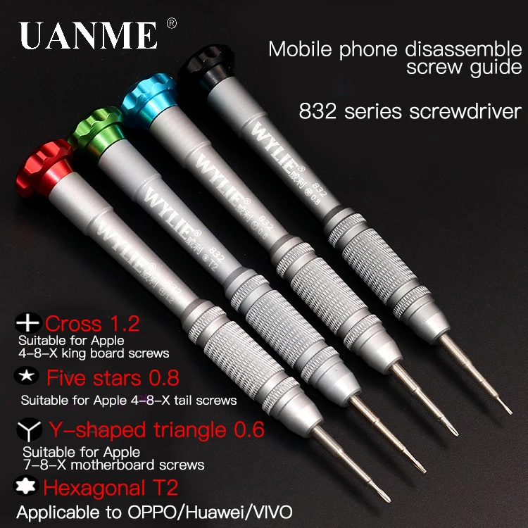 0.6 Y-Type/ T2/ 0.8 Torx/ 1.2 Phillips Precision Screwdriver Special repair tool set for iPhone X repairing |