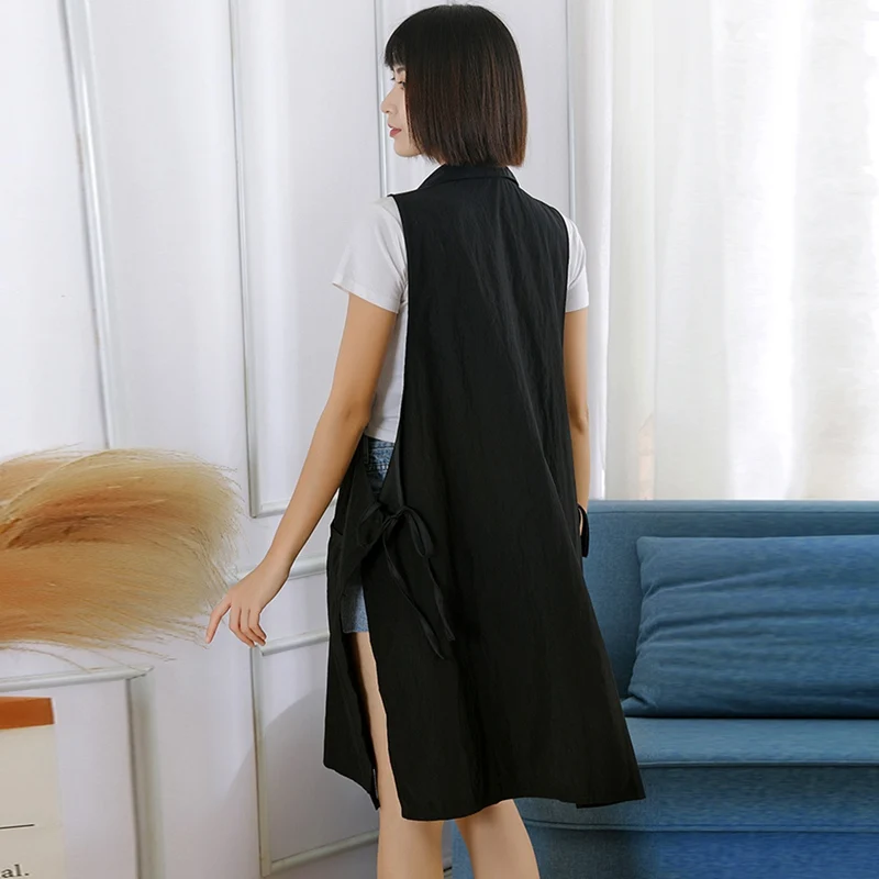 

Kitchen Cooking Apron Black Hairdressing Barbers Cape Work Haircut Apron Cloth Wrap Protect Gown Waterproof Hair Cutting Gown