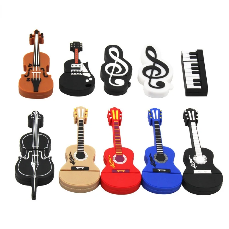 

Cartoon Usb 2.0 Musical instrument piano guitar note violin 64GB USB flash drive pen drive 4GB 8GB 16GB 32GB U disk