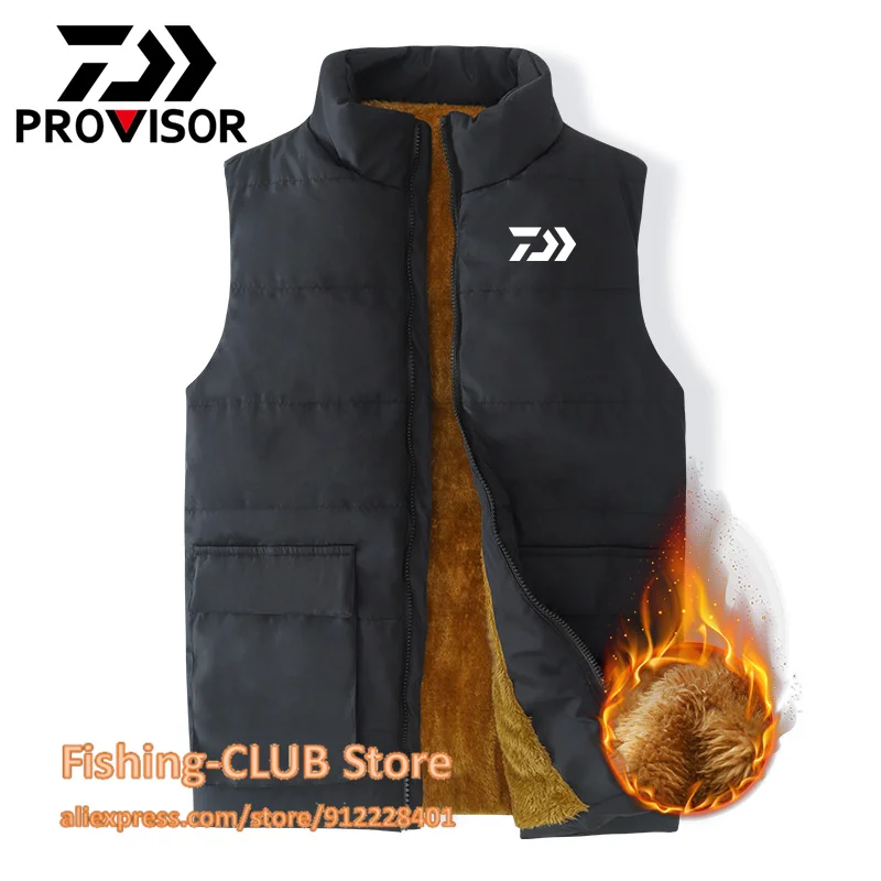 Мужской жилет для рыбалки Daiwa Повседневная зимняя утепленная куртка без рукавов