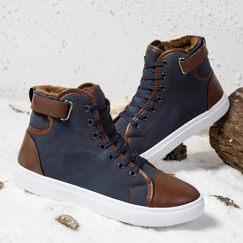 Hot Selling Fashion Men Casual High Top Sneakers Shoes Oxfords Leather Lace-up Autumn Winter -B5 | Обувь