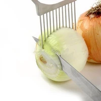 stainless steel onion cutter onion fork fruit vegetables cutter slicer cutter knife cutting safe aid holder kitchen accessories