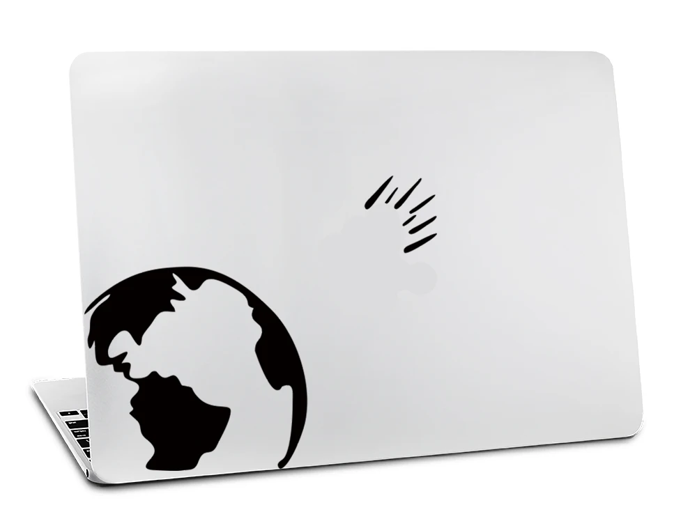 S4001 Sykiila наклейка для Macbook Air 11 12 13 Pro 13 15 16 17 виниловая наклейка на стену для ноутбука черная наклейка Карта мира Земля камера Горный Лев - Цвет: S4001