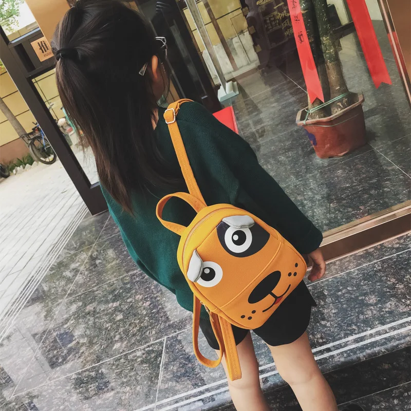 Модный детский рюкзак для женщин из искусственной кожи с милой собакой школьные