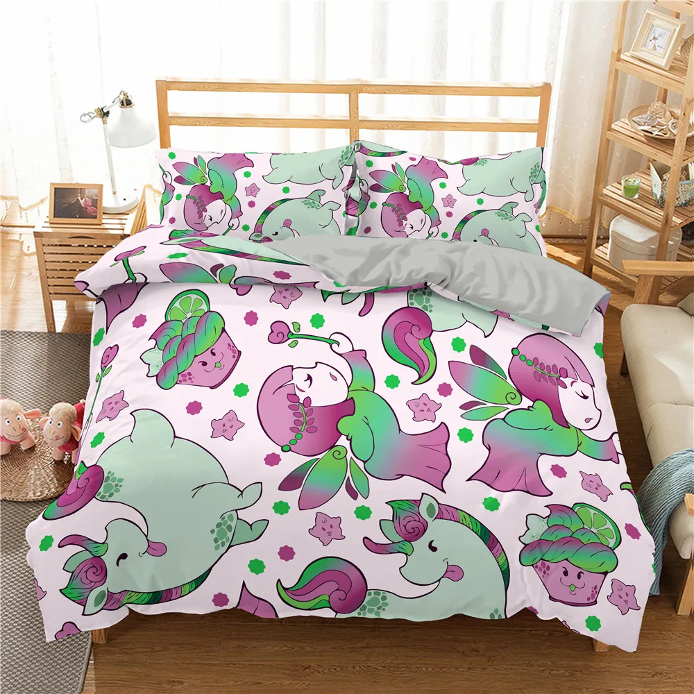 

Cartoon Unicorn Bedding Set With Pillowcase Quilt Cover Cartoon Animal Pattern Bedding Set Double King Queen Home Textile