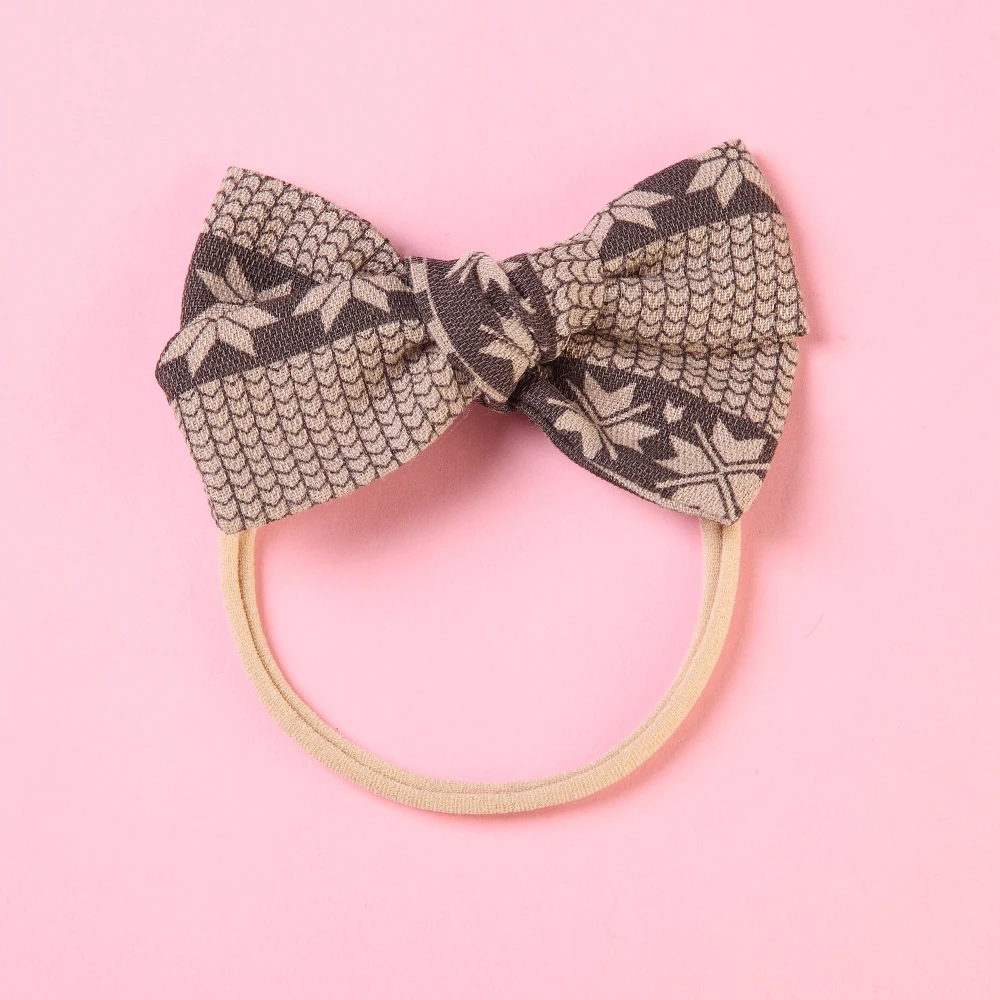 Повязка на голову для маленьких девочек тканевый аксессуар волос бант головной