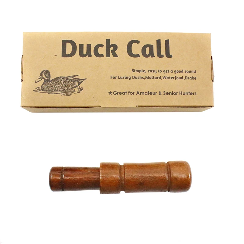 Outdoor Hunting Simple Waterfoul Decoy Duck Caller Imitation Sound Supplies Non Toxic Amateur Blowing Bait Small Wood Whistle