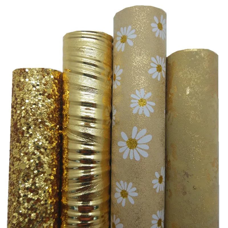 

Искусственная кожа с принтом ромашки, 21x29 см