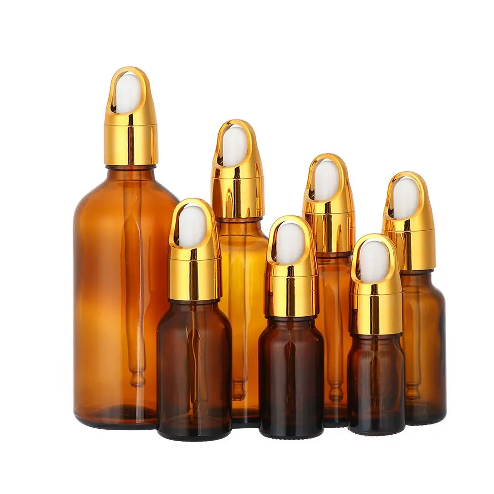 

Cap Travel Essential Oil Cosmetic Bottles Brown Drop Bottle Refillable Accessories Refillable Bottle Glass Container