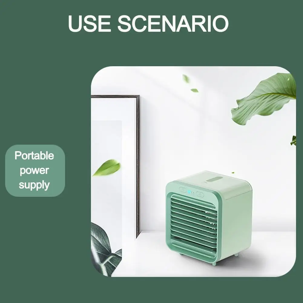 

USB Desk Mini Fan Portable Air Cooler Fan Air Conditioner Light Desktop Air Cooling Fan Humidifier Purifier For Office Bedroom