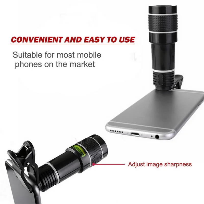 

20X Zoom Telephoto Lens Universal External Mobile Phone Camera Lens with Clip for Viewing Travel For iPhone/Phone Universal lens