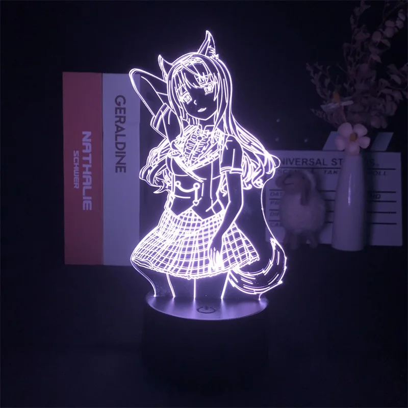 

Nekopara кленовый японский аниме Манга на батарейках 3D светодиодный ночсветильник будильник с основанием 7 цветов с удаленной доставкой