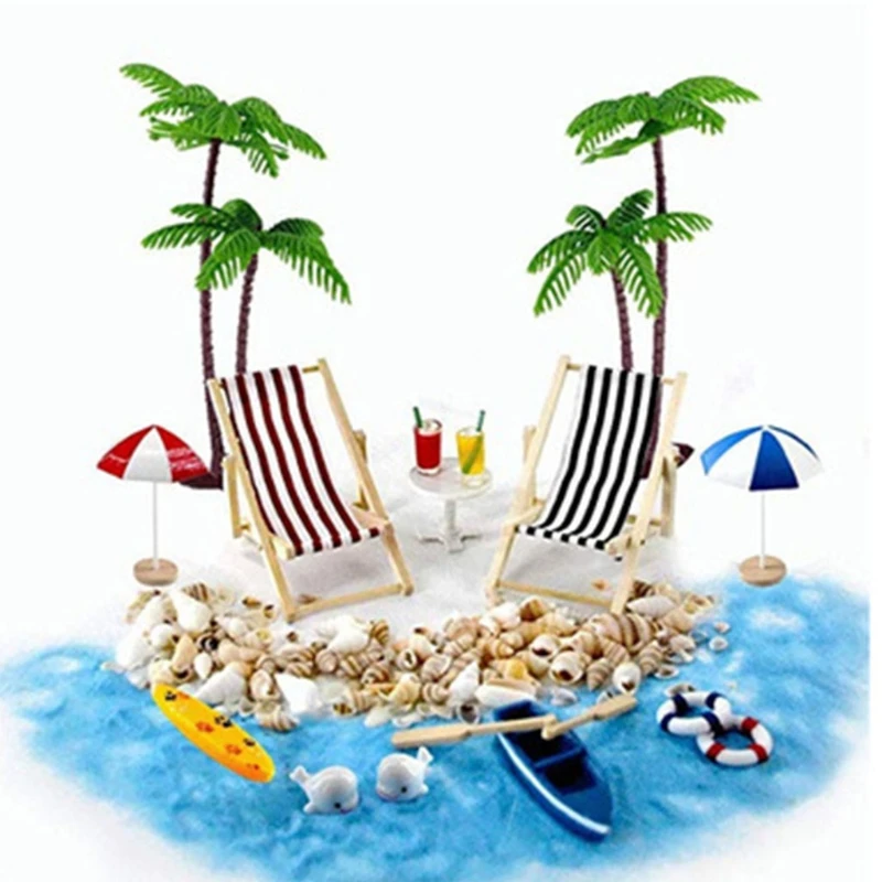 

Realistic Beach Decoration Dollhouse Display Micro Landscape for Toddlers Preschool & Pretend Play Miniature Model