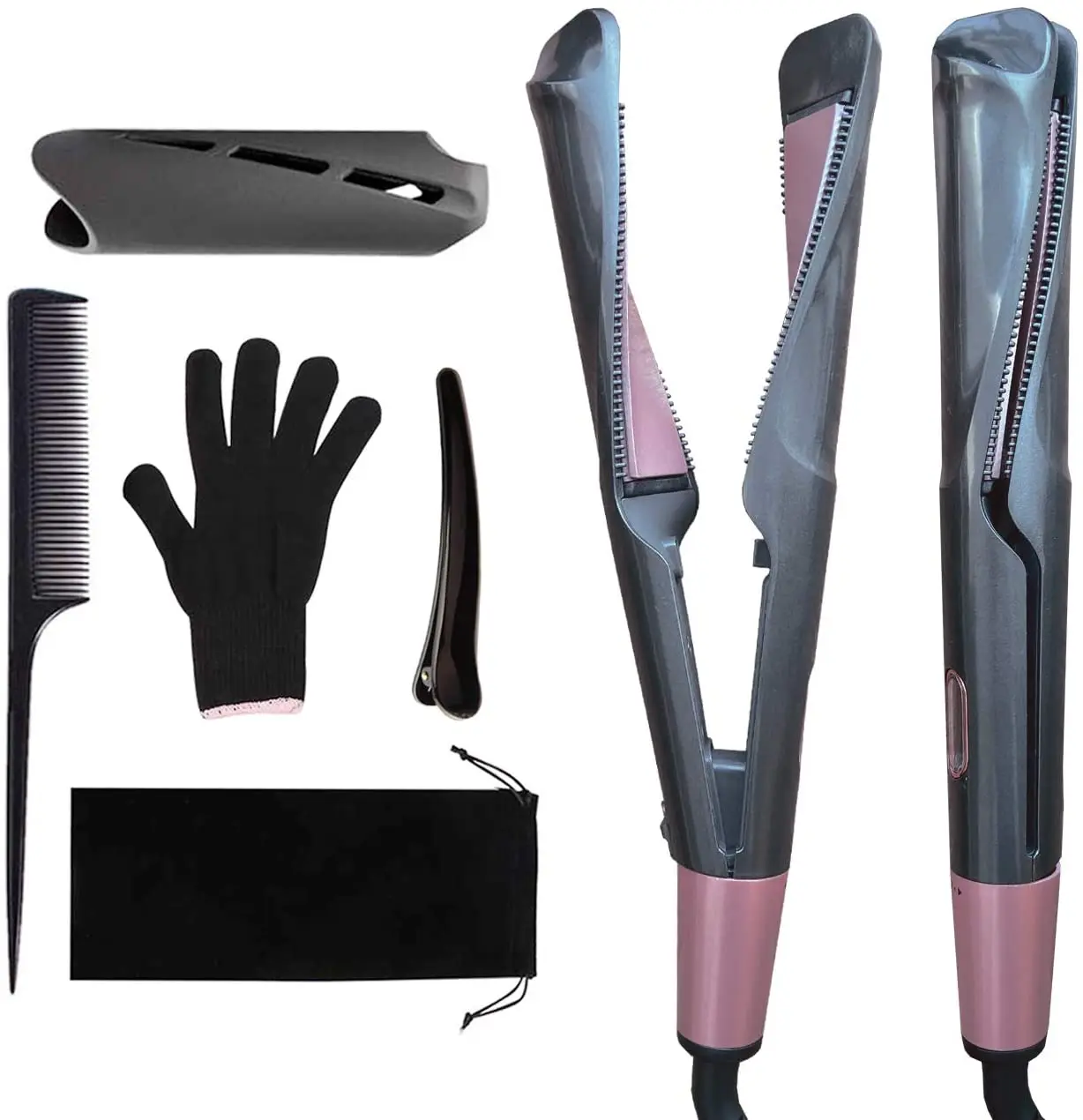 Выпрямитель для волос с 2 в 1 утюжок щипцы завивки Профессиональный Twist