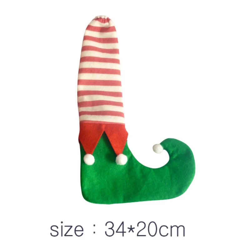 

Christmas Chair Leg Covers Table Leg Covers Stripes Elf Feet Shoes Legs Party Decorations Favors Table Decoration 4PCS#1#1