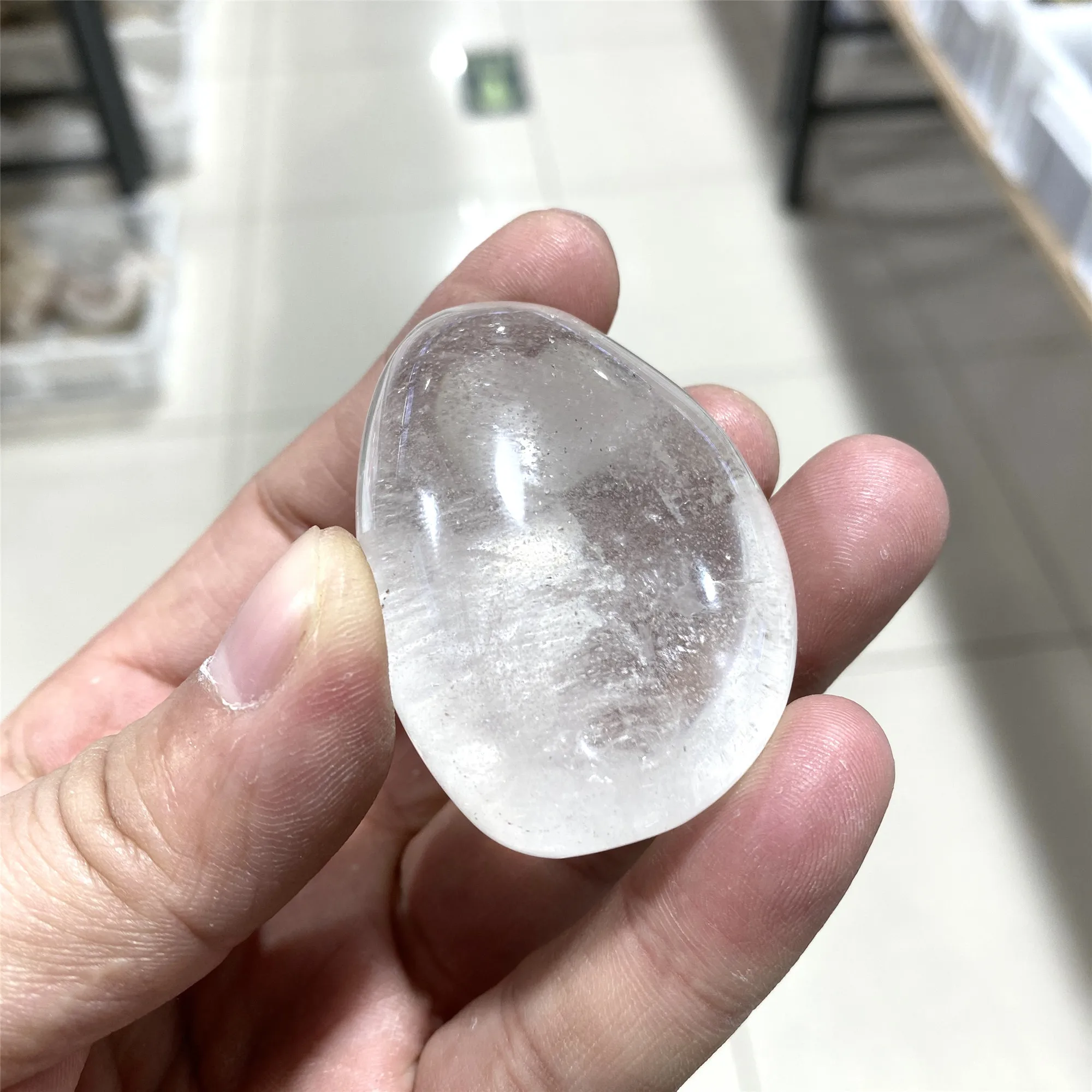 Натуральный Полированный чистый кварцевый кристалл лечебный камень