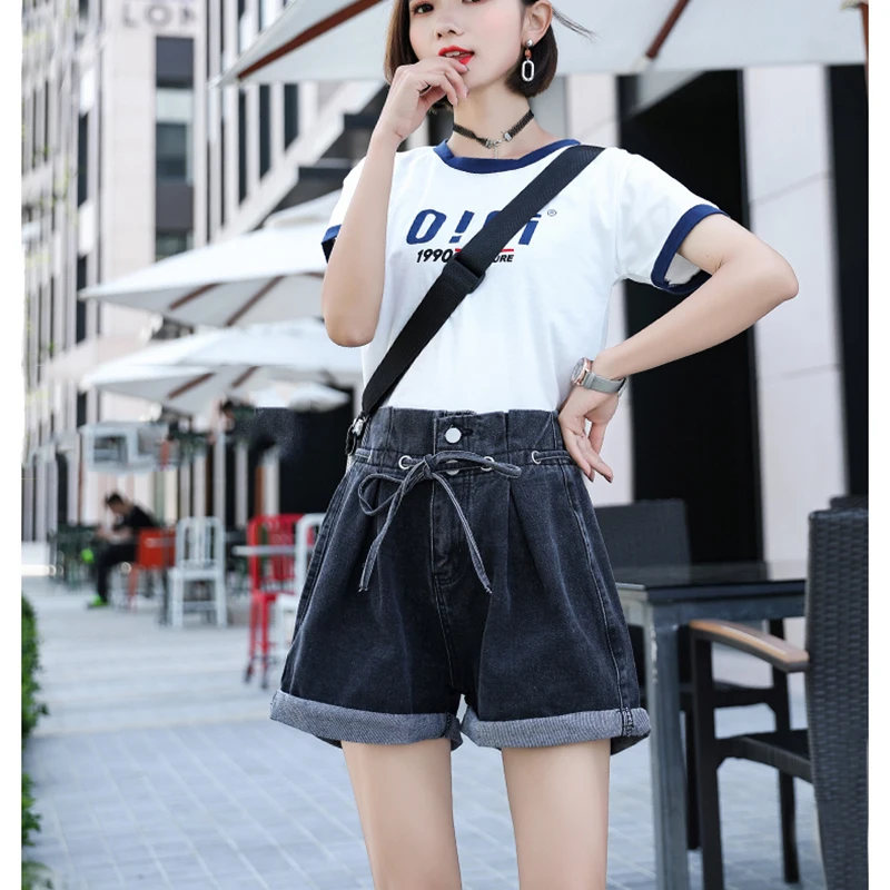 

S-4XL Plus Size Women's Shorts High Waist Shorts Women Casual Minimalism Denim Shorts Summer Fashion Jean Short Pants Women