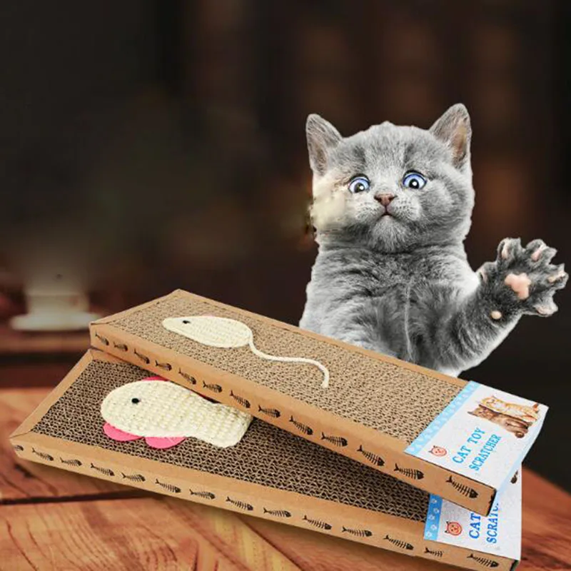 

1pc Cat Scratching Pad Pet Corrugated Cardboard Scratcher Cats Carton Scraper Playing Training Exercise Toys Pet Kitten Supplies
