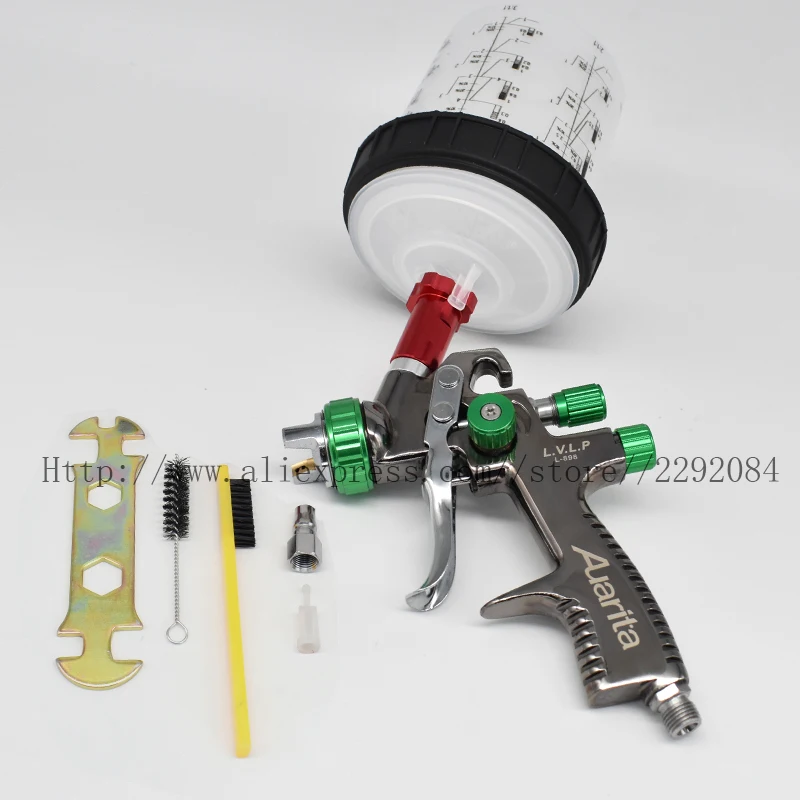 

Auarita Spray Gun airbrush with no-clean cup kit L-898 LVMP gravity spray gun 1.3mm 600CC paint mixing cup professional tool