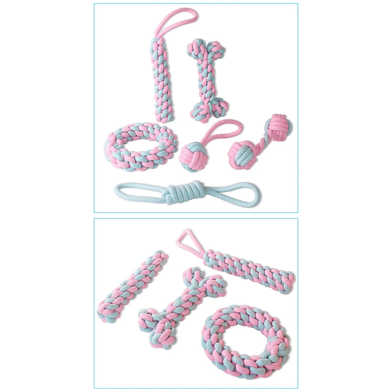 

Dog Toys Pet Molar Tooth Cleaner Brushing Stick Training Dog Chew Toy Cotton Rope Dog Puppy Dental Care Dog Pet Puppies