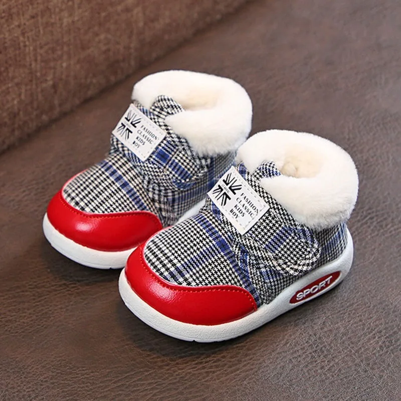 2021 Winter Children Warm Cotton Shoes Fashion Boys Snow Boots High Quality Soft Bottom Girls Cotton Shoes For Girls Boots enlarge